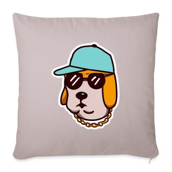 Hip Hop Labrador Dog Gift Retriever - Housse de coussin décorative 45 x 45 cm - taupe clair - Devant