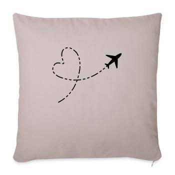Icône de l’avion - Housse de coussin décorative 45 x 45 cm - taupe clair - Devant