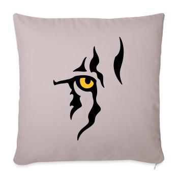 Œil de lion (droit) - Housse de coussin décorative 45 x 45 cm - taupe clair - Devant