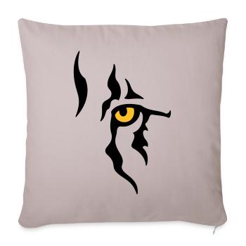 Œil de lion (gauche) - Housse de coussin décorative 45 x 45 cm - taupe clair - Devant