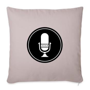 Podcast Microphone Icon - Sofa pillowcase 17,3'' x 17,3'' (45 x 45 cm) - light taupe - Front