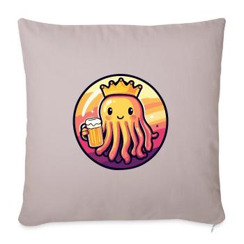 Méduse Bière Bande dessinée - Housse de coussin décorative 45 x 45 cm - taupe clair - Devant