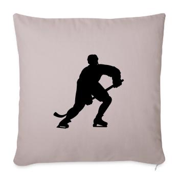 hockey spieler - Sofakissenbezug 45 x 45 cm - helles Taupe - Vorne