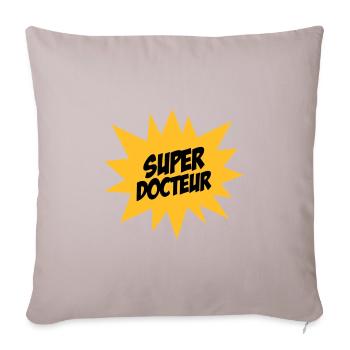 Super docteur ! - Housse de coussin décorative 45 x 45 cm - taupe clair - Devant