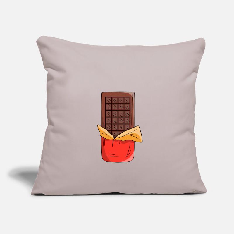 Tablette de chocolat tablette de chocolat cadeau de chocolat Housse de coussin décorative 45 x 45 cm
