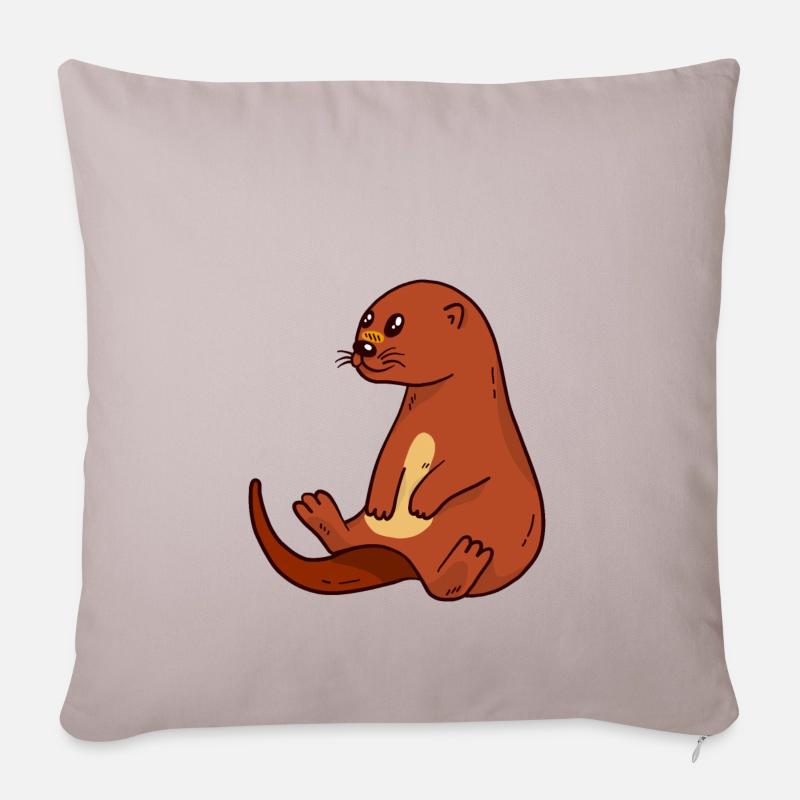 Otter - Sofakissenbezug 45 x 45 cm - helles Taupe
