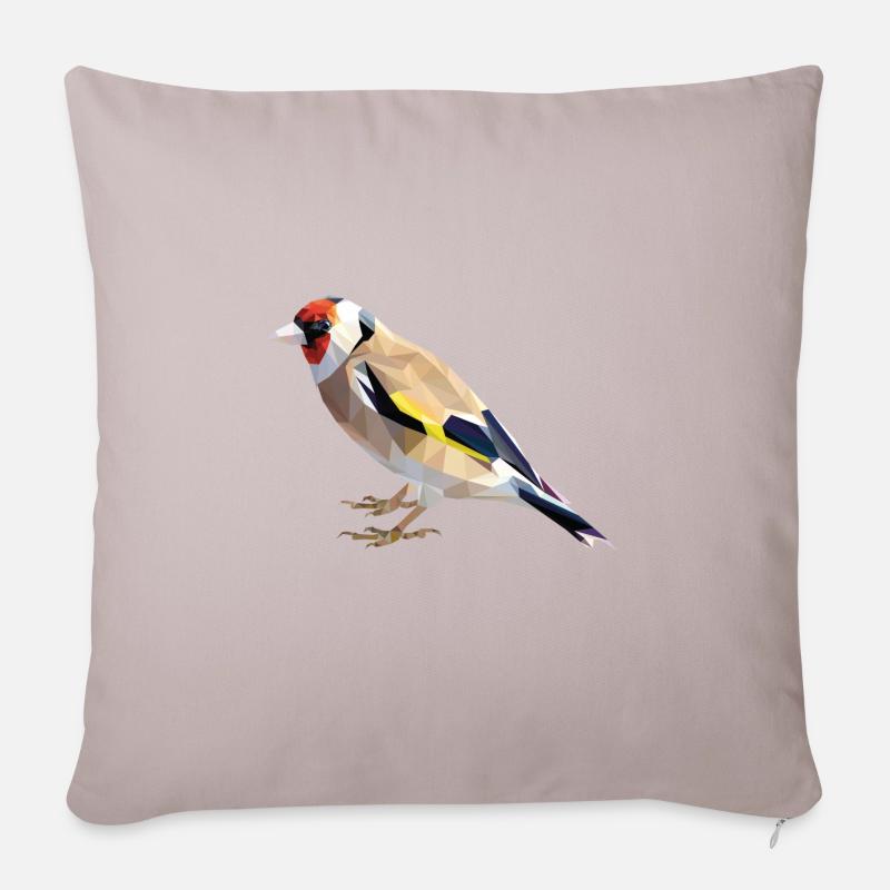 Distelfink - Sofakissenbezug 45 x 45 cm - helles Taupe