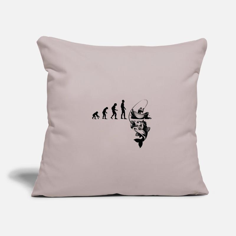 Evolution Pêcheur Pêche Pêche Pêche Pêche Housse de coussin décorative 45 x 45 cm