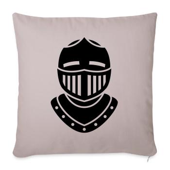 Casque de chevalier - Housse de coussin décorative 45 x 45 cm - taupe clair - Devant