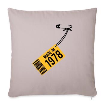 Birthday T-Shirt 1978 - Sofa pillowcase 17,3'' x 17,3'' (45 x 45 cm) - light taupe - Front