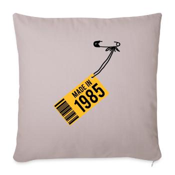 Birthday T-Shirt 1985 - Sofa pillowcase 17,3'' x 17,3'' (45 x 45 cm) - light taupe - Front
