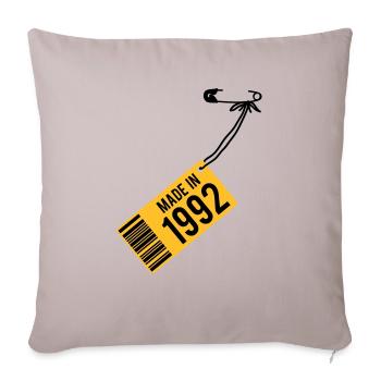 Birthday T-Shirt 1992 - Sofa pillowcase 17,3'' x 17,3'' (45 x 45 cm) - light taupe - Front