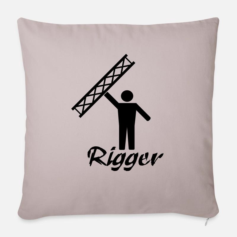 rigger - Sofakissenbezug 45 x 45 cm - helles Taupe