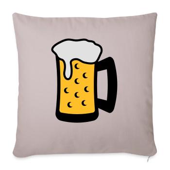 Beer Glas - Sofakissenbezug 45 x 45 cm - helles Taupe - Vorne
