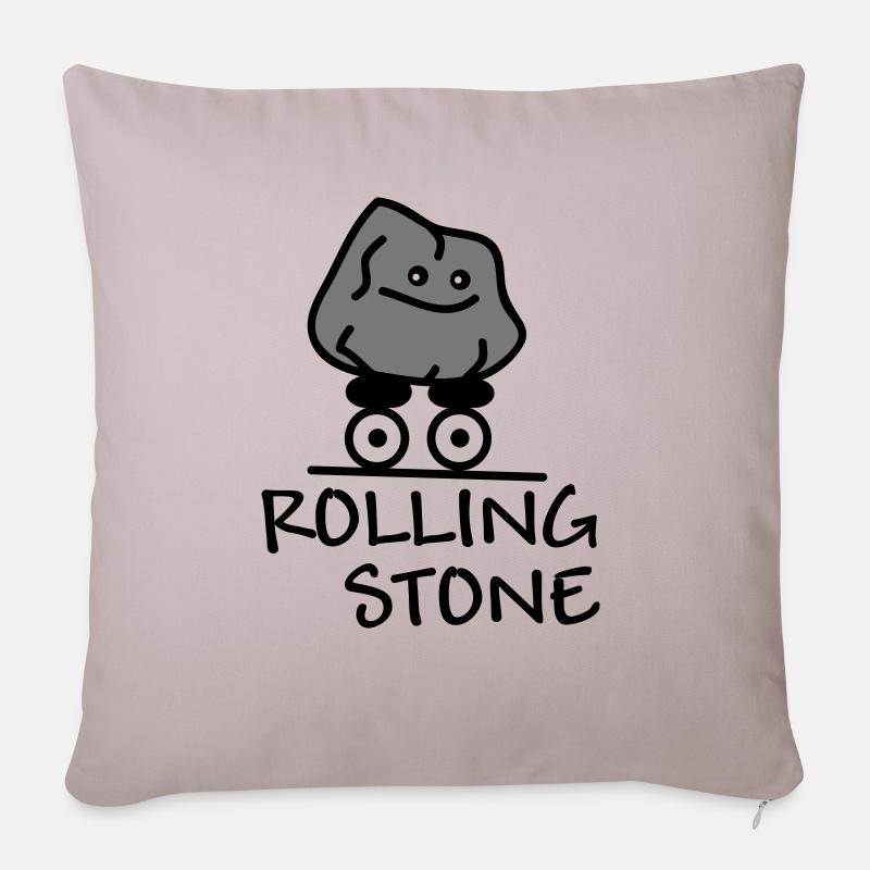 Rolling Stone - Sofakissenbezug 45 x 45 cm - helles Taupe