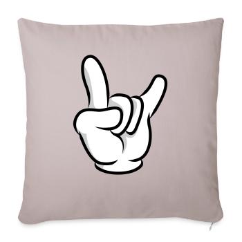 Icône de main - Housse de coussin décorative 45 x 45 cm - taupe clair - Devant