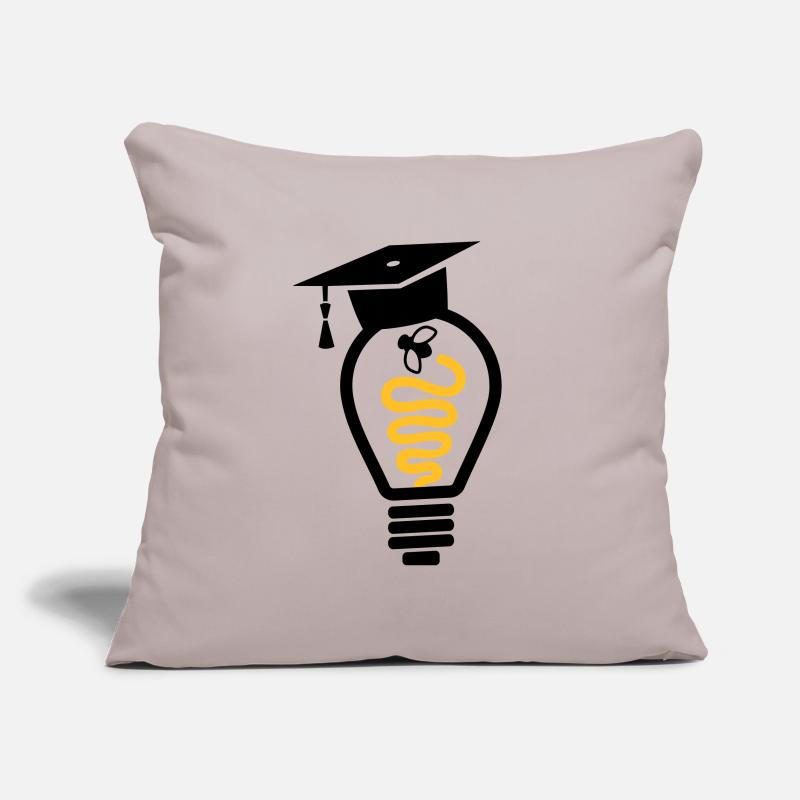 Light bulb mortarboard fly - graduation gift Sofa pillowcase 17,3'' x 17,3'' (45 x 45 cm)