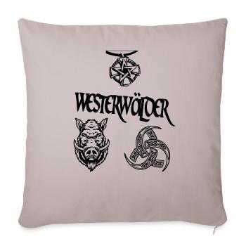 Westerwälder - Sofakissenbezug 45 x 45 cm - helles Taupe - Vorne