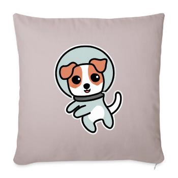 Cosmonaute Jack Russell Terrier Dog Lover Pupp - Housse de coussin décorative 45 x 45 cm - taupe clair - Devant