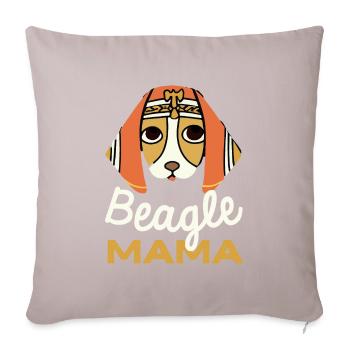 Beagle Mama Pharaoh Hund Geschenk Retro - Sofakissenbezug 45 x 45 cm - helles Taupe - Vorne