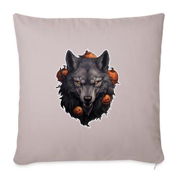 Halloween Wolf 1 - Sofa pillowcase 17,3'' x 17,3'' (45 x 45 cm) - light taupe - Front