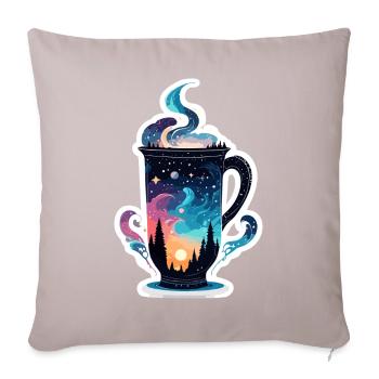 Silhouette / Forest / Portrait / Trees / Mug - Sofa pillowcase 17,3'' x 17,3'' (45 x 45 cm) - light taupe - Front