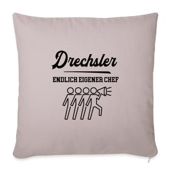 Drechsler Chef Selbstständigkeit Firma Gründen - Sofakissenbezug 45 x 45 cm - helles Taupe - Vorne