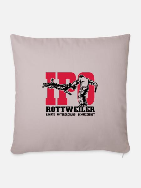IPO ROTTWEILER - HUNDESPORT Wilsigns Hund Hunde - Sofakissenbezug 45 x 45 cm - helles Taupe