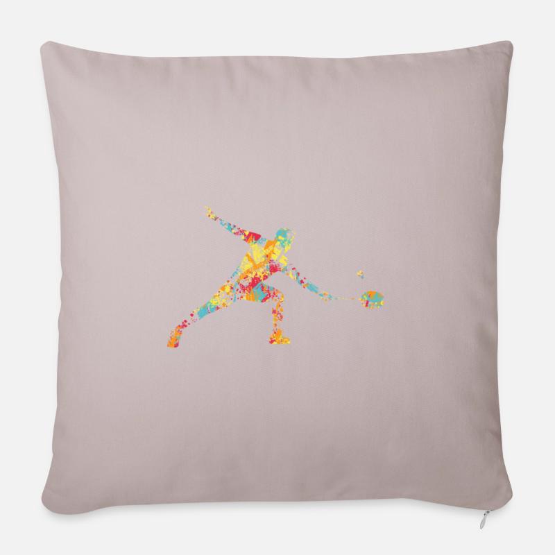 Badminton - Sofakissenbezug 45 x 45 cm - helles Taupe