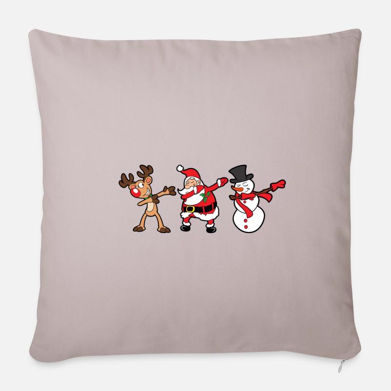 Weihnachten Dabbing Dab - Sofakissenbezug 45 x 45 cm - helles Taupe