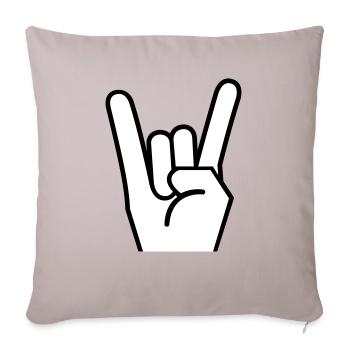 Rock hand - Sofakissenbezug 45 x 45 cm - helles Taupe - Vorne