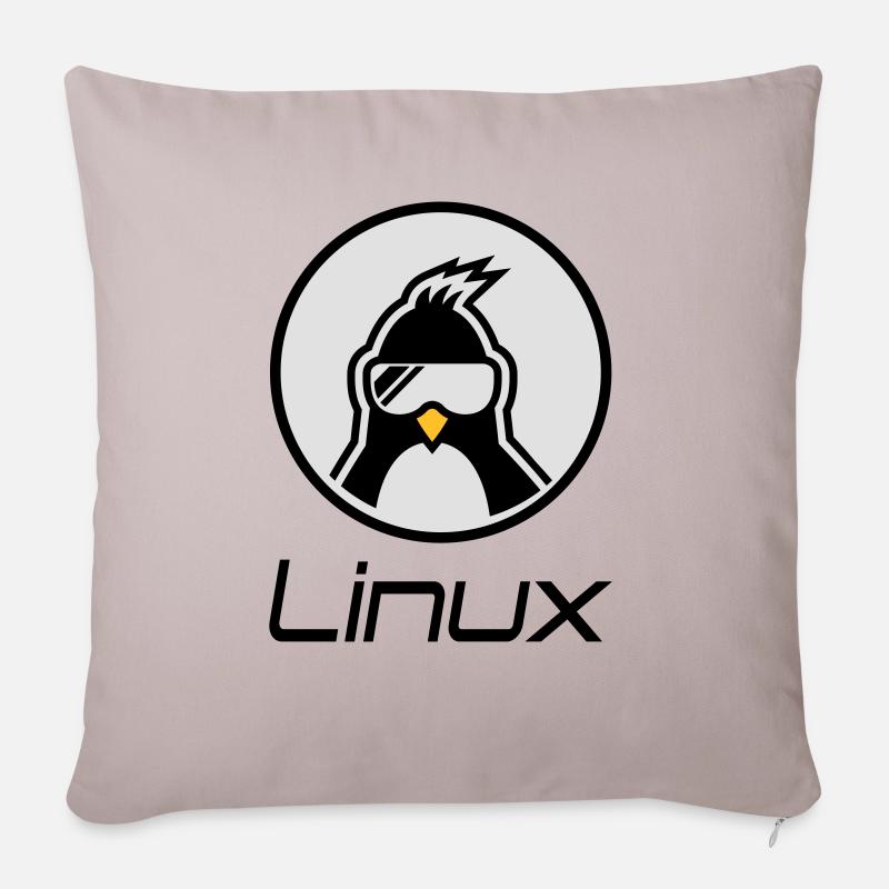 linux - Housse de coussin décorative 45 x 45 cm - taupe clair