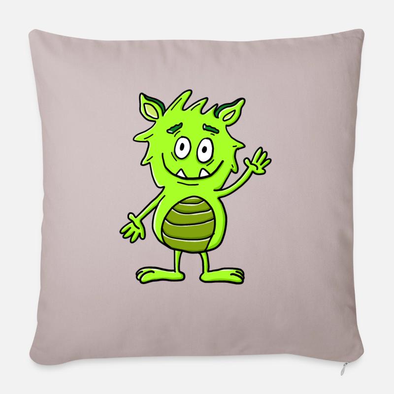 Monster - Sofakissenbezug 45 x 45 cm - helles Taupe