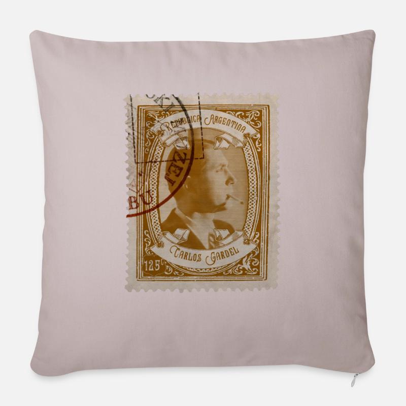 Estampas: Carlos Gardel 1 - Sofakissenbezug 45 x 45 cm - helles Taupe