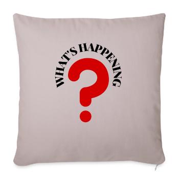 What's Happening Illustration - Sofa pillowcase 17,3'' x 17,3'' (45 x 45 cm) - light taupe - Front