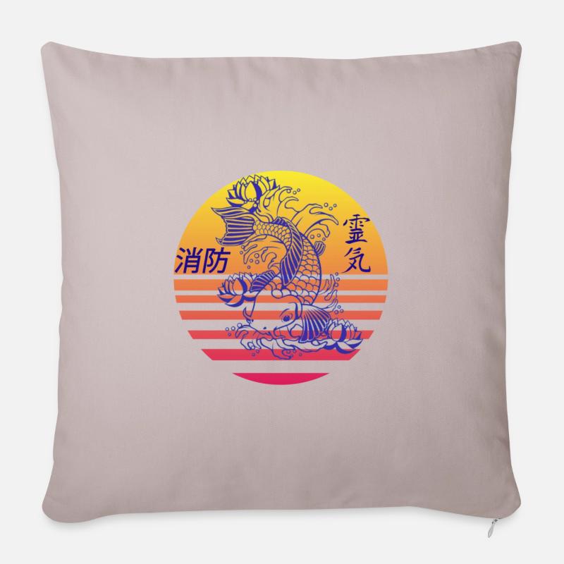 Koi se lève - Housse de coussin décorative 45 x 45 cm - taupe clair