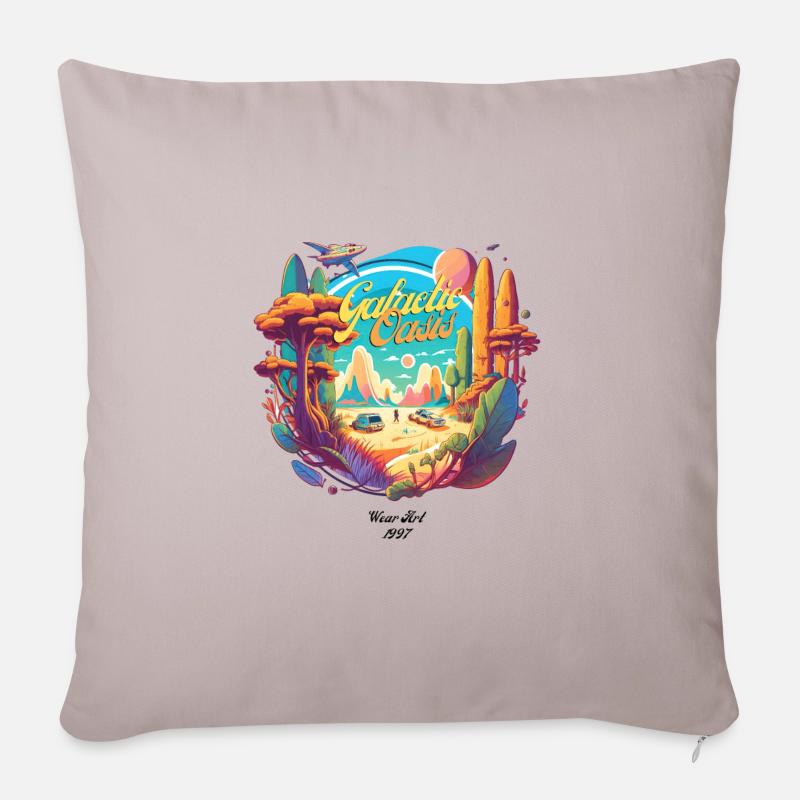 Autre planète - Housse de coussin décorative 45 x 45 cm - taupe clair