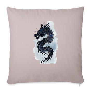 Cadeau de la mythologie de la Chine du dragon - Housse de coussin décorative 45 x 45 cm - taupe clair - Devant