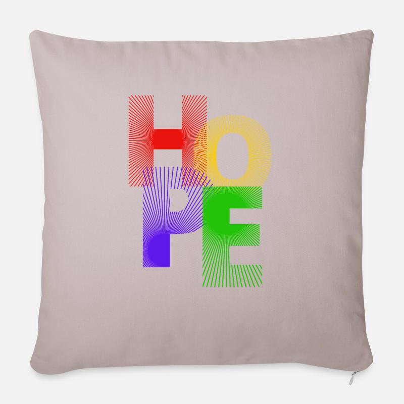 Hope - Sofakissenbezug 45 x 45 cm - helles Taupe