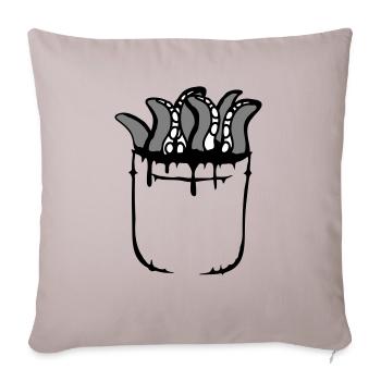 Tentacule Poche Poitrine Octopus Monster Shirt Bag - Housse de coussin décorative 45 x 45 cm - taupe clair - Devant