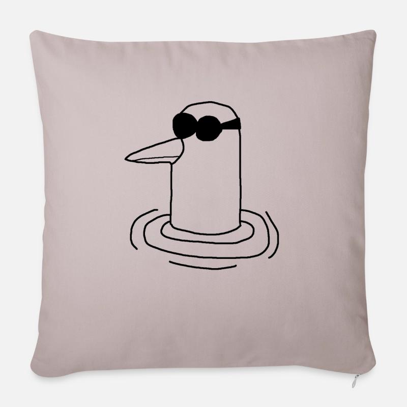 Ente - Sofakissenbezug 45 x 45 cm - helles Taupe