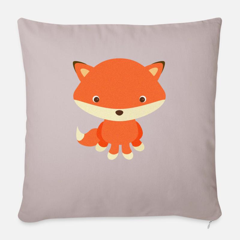 Fuchs - Sofakissenbezug 45 x 45 cm - helles Taupe