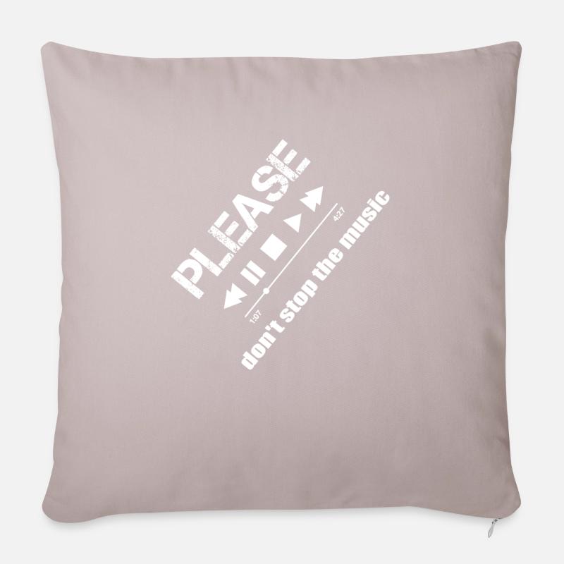 Please dont stop the music - Sofakissenbezug 45 x 45 cm - helles Taupe