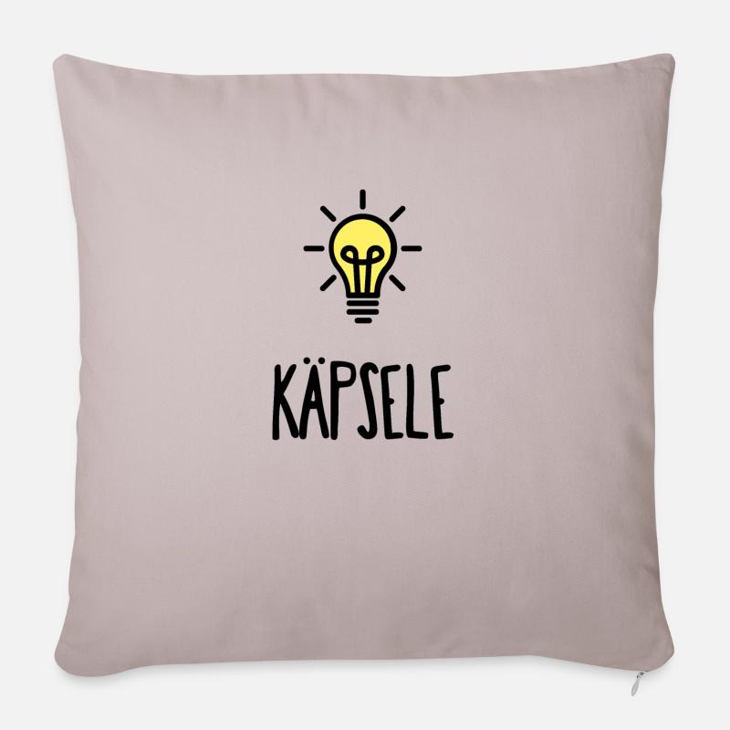 Käpsele - Sofakissenbezug 45 x 45 cm - helles Taupe