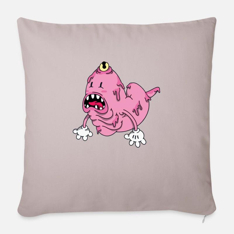 Monster - Sofakissenbezug 45 x 45 cm - helles Taupe