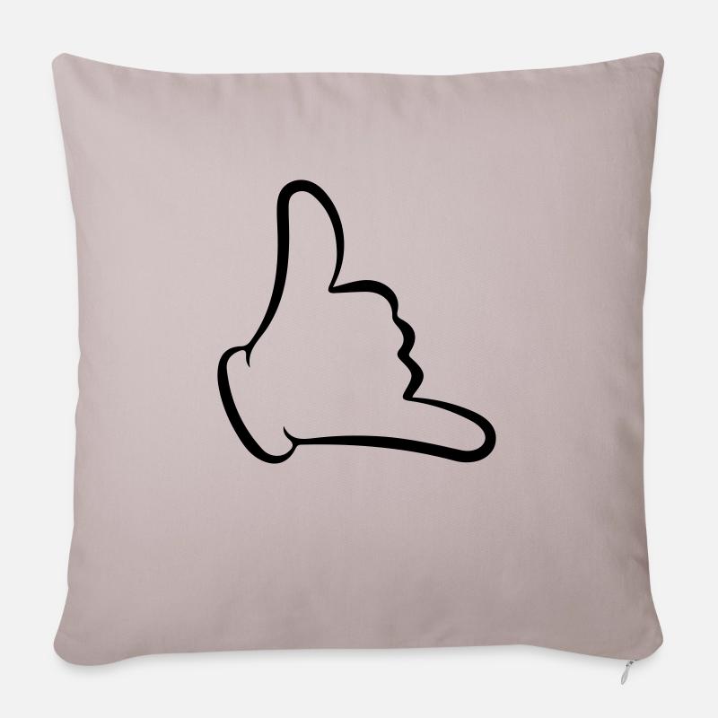 Shaka :) - Sofa pillowcase 17,3'' x 17,3'' (45 x 45 cm) - light taupe