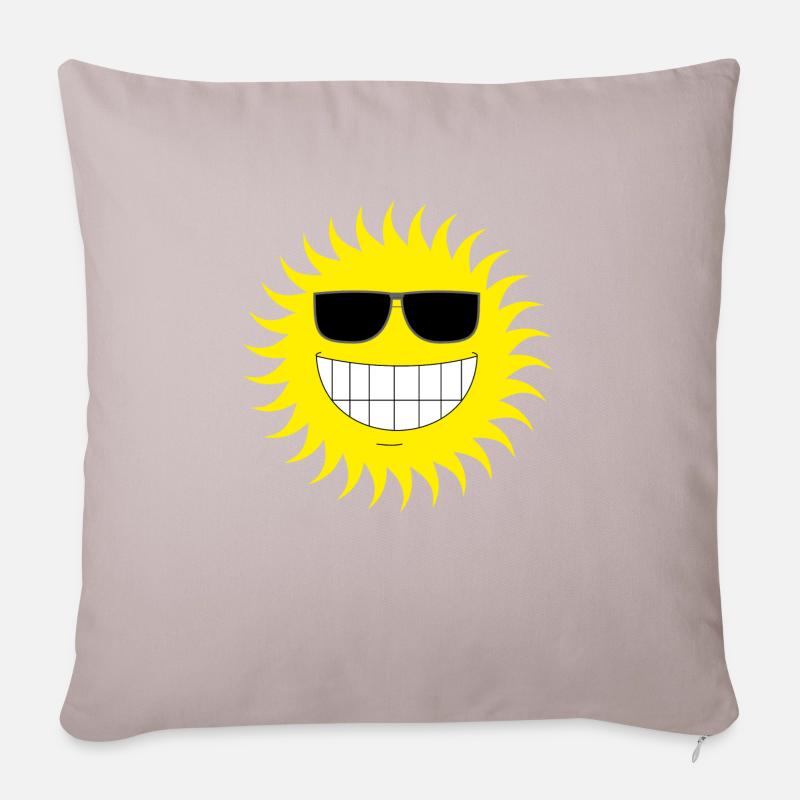 Sonne - Sofakissenbezug 45 x 45 cm - helles Taupe