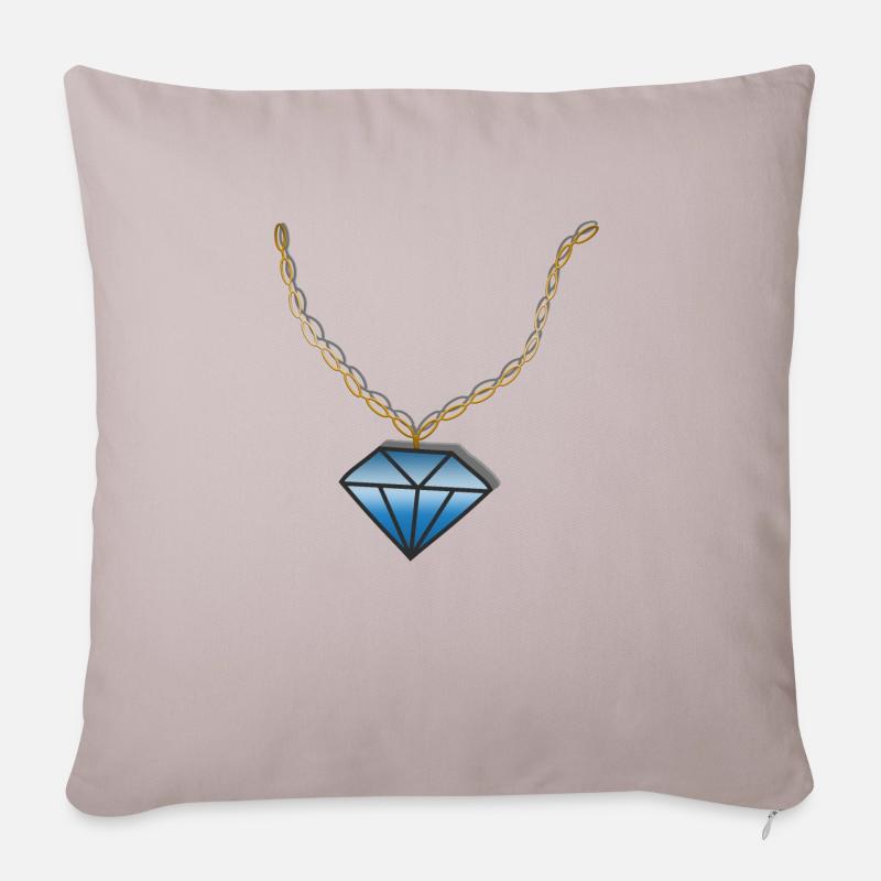 Chaîne diamant - Housse de coussin décorative 45 x 45 cm - taupe clair