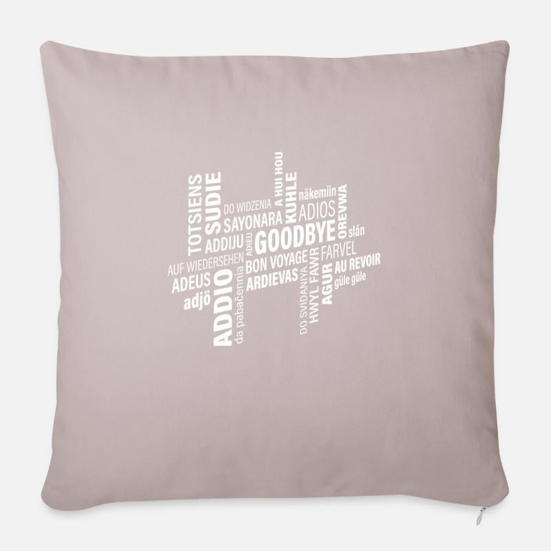 Goodbye - Housse de coussin décorative 45 x 45 cm - taupe clair
