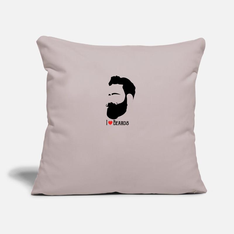 Bart Liebe - Mann Männer Bart Bärte Geschenk Idee Sofakissenbezug 45 x 45 cm